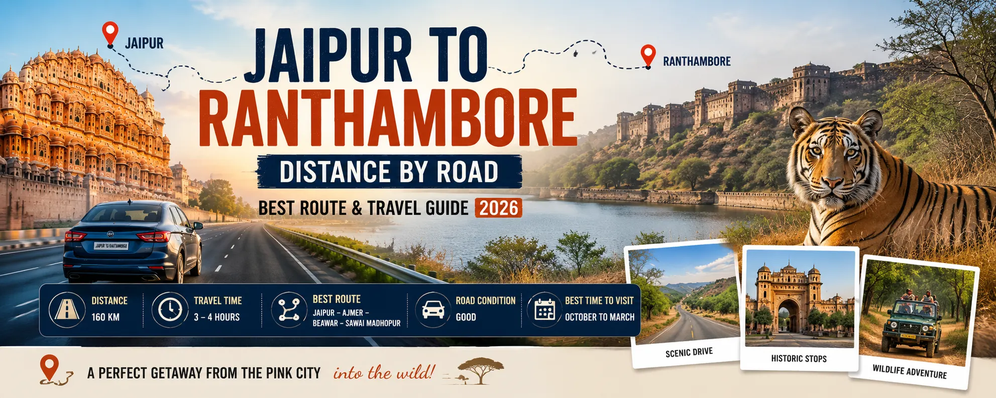 Jaipur to Ranthambore Distance by Road